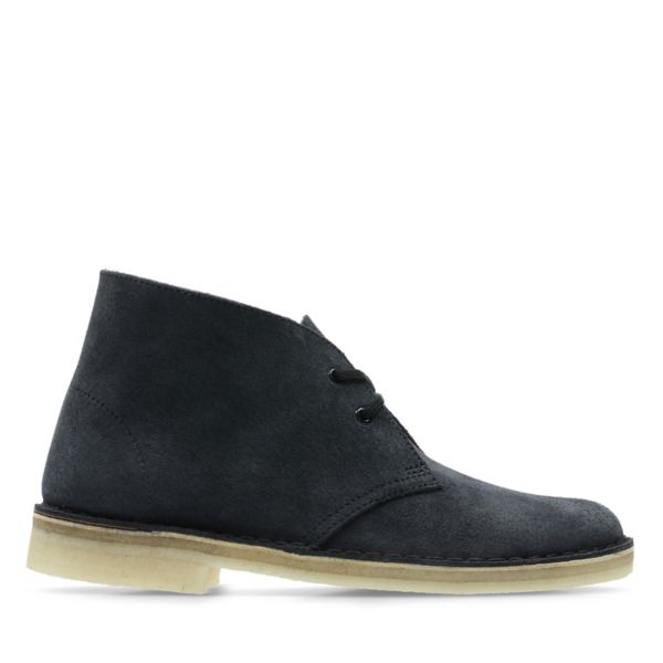Clarks Womens Desert Boot Ankle Boots Ink Suede | CA-7451098